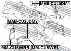 САЙЛЕНТБЛОК ЗАДНЬОГО ДИФЕРЕНЦІАЛА FEBEST MAB-CU20DM1