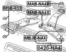 Сайлентблок FEBEST MAB-NA4S