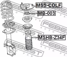 Підшипник опори амортизатора FEBEST MB-003