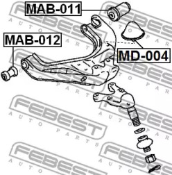 Відбійник амортизатора FEBEST MD-004