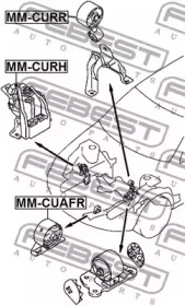 Опора двигателя FEBEST MM-CURR