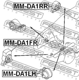 Подушка двигателя FEBEST MM-DA1FR