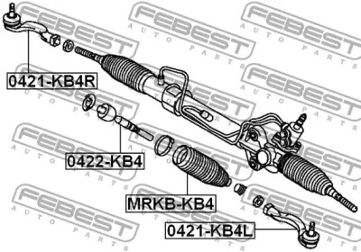 Пильник кермової рейки FEBEST MRKB-KB4