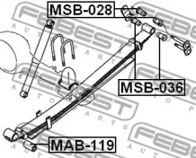 Втулка подвески FEBEST MSB-028