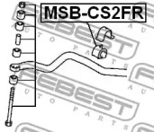 Втулка стабилизатора подвески FEBEST MSB-CS2FR