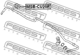 ВТУЛКА ЗАДНЬОГО СТАБІЛІЗАТОРА D16 FEBEST MSB-CU20R