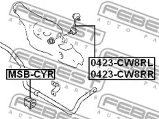 Втулка стабилизатора подвески FEBEST MSB-CYR