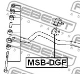 Втулка переднього стабилизатора d23 FEBEST MSB-DGF