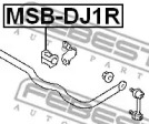 Втулка стабілізатора підвіски FEBEST MSB-DJ1R
