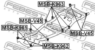 Сайлентблок FEBEST MSB-K961
