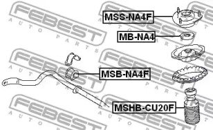 ВТУЛКА ПЕРЕДНЬОГО СТАБІЛІЗАТОРА D24 FEBEST MSB-NA4F