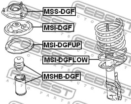 Пыльник амортизатора FEBEST MSHB-DGF