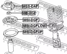 Опора амортизатора верхня FEBEST MSS-DAF