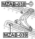 Сайлентблок FEBEST MZAB-038