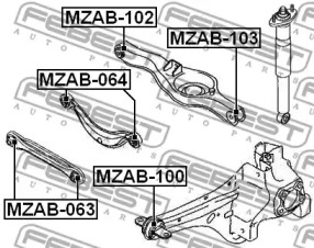САЙЛЕНТБЛОК ЗАДНЬОЇ ТЯГИ FEBEST MZAB-102