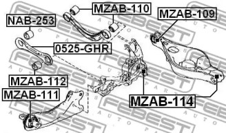 Сайлентблок FEBEST MZAB-109