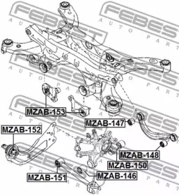 Сайлентблок FEBEST MZAB-146