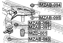 ВІДБІЙНИК ЗАДНЬОГО АМОРТИЗАТОРА FEBEST MZD-001