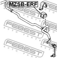 Втулка стабилизатора подвески FEBEST MZSB-ERF