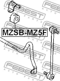 ВТУЛКА ПЕРЕДНЬОГО СТАБИЛИЗАТОРА D29 FEBEST MZSB-MZ5F