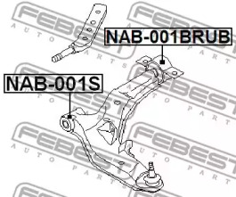 Сайлентблок FEBEST NAB-001BRUB