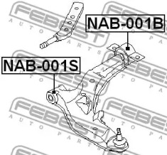 САЙЛЕНТБЛОК ПЕРЕДНІЙ ПЕРЕДНЬОГО ВАЖЕЛЯ FEBEST NAB-001S
