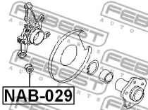 САЙЛЕНТБЛОК ЗАДНЬОЇ ЦАПФИ НИЖНИЙ FEBEST NAB-029
