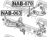 САЙЛЕНТБЛОК ПЕРЕДНЬОГО ВЕРХНЬОГО ВАЖЕЛЯ FEBEST NAB-070