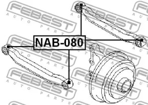 САЙЛЕНТБЛОК ЗАДНЬОГО ПОПЕРЕЧНОГО ВАЖЕЛЯ FEBEST NAB-080