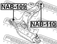 САЙЛЕНТБЛОК ПЕРЕДНИЙ ПЕРЕДНЬОГО ВАЖЕЛЯ FEBEST NAB-109