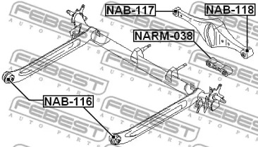САЙЛЕНТБЛОК ЗАДНЬОЇ БАЛКИ FEBEST NAB-116