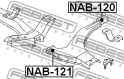 САЙЛЕНТБЛОК ПЕРЕДНИЙ ПЕРЕДНЬОГО ВАЖЕЛЯ FEBEST NAB-121