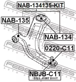 Сайлентблок FEBEST NAB-135