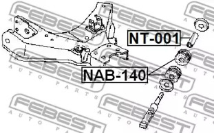 Сайлентблок FEBEST NAB-140