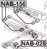 САЙЛЕНТБЛОК ЗАДНЬОЇ ПОПЕРЕЧНОЇ ТЯГИ FEBEST NAB-156