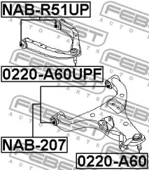 Сайлентблок FEBEST NAB-207