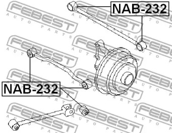 САЙЛЕНТБЛОК ЗАДНЬОЇ ПОПЕРЕЧНОЇ ТЯГИ FEBEST NAB-232