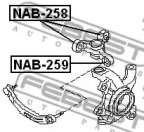 САЙЛЕНТБЛОК ПОВОРОТНОГО КУЛАКА FEBEST NAB-258