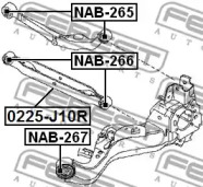 САЙЛЕНТБЛОК ЗАДНЬОГО ПОПЕРЕЧНОГО ВАЖЕЛЯ FEBEST NAB-266