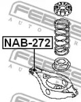 САЙЛЕНТБЛОК ЗАДНЬОГО ПОПЕРЕЧНОГО ВАЖЕЛЯ FEBEST NAB-272