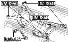 Сайлентблок FEBEST NAB-274