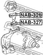 САЙЛЕНТБЛОК МАЛЕНЬКИЙ ПЕРЕДНЬОГО ВЕРХНЬОГО ВАЖЕЛЯ FEBEST NAB-326