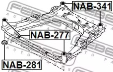 Сайлентблок FEBEST NAB-341