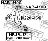 Сайлентблок FEBEST NAB-J10S