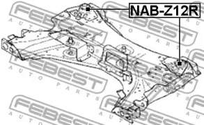 САЙЛЕНТБЛОК ПІДРАМНИКА ЗАДНИЙ FEBEST NAB-Z12R