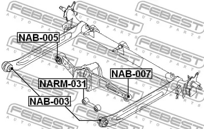 ТЯГА ЗАДНЯ ПОПЕРЕЧНА FEBEST NARM-031