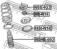ПОДШИПНИК ОПОРИ ПЕРЕДНЬОГО АМОРТИЗАТОРА FEBEST NB-N16