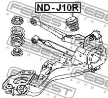 Відбійник амортизатора FEBEST ND-J10R