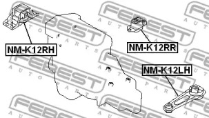 Подушка двигателя FEBEST NM-K12LH