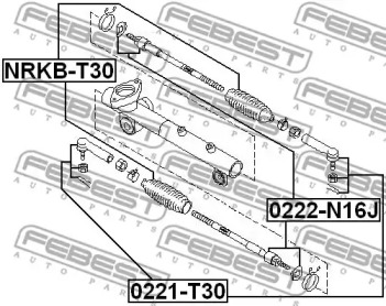 Пильник кермової рейки FEBEST NRKB-T30